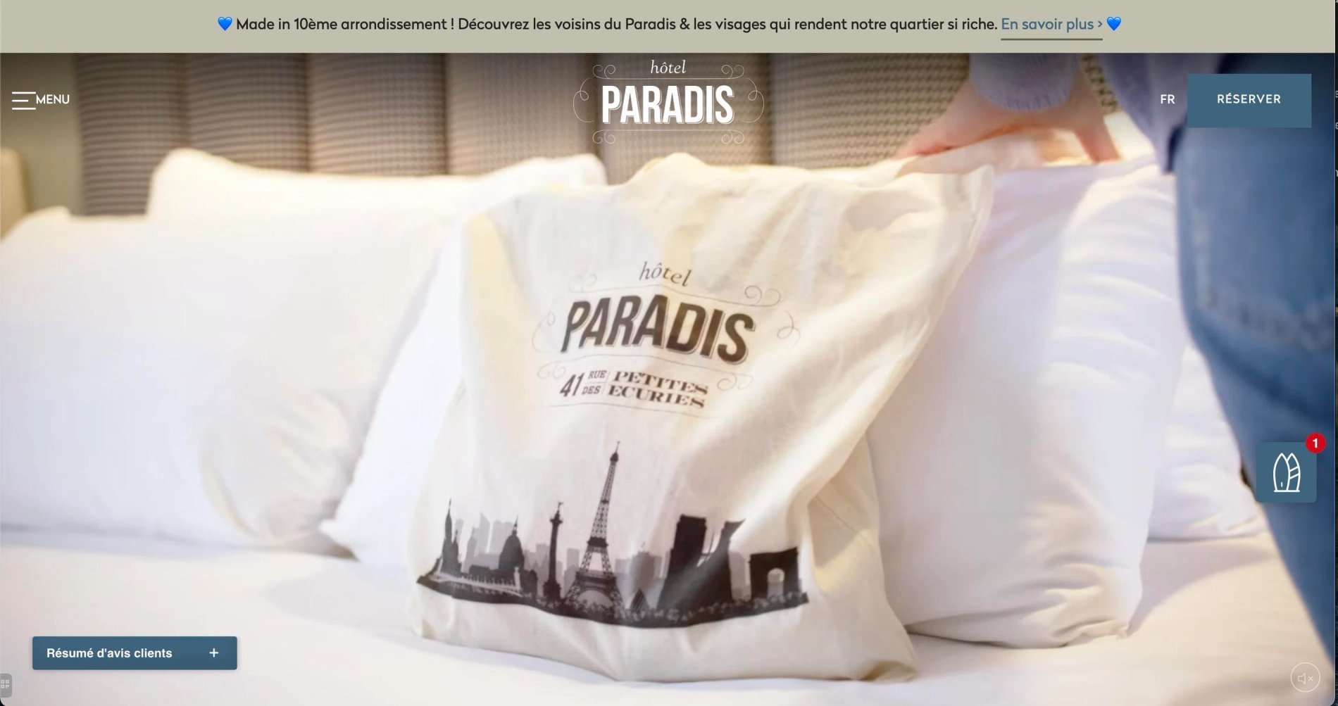 Agence MMCréation | Portfolio Hôtel Paradis
